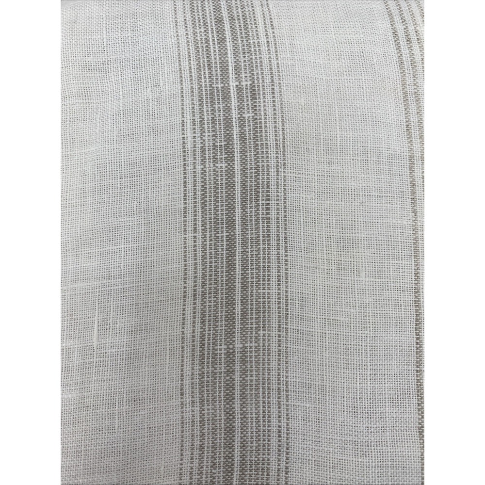 Brooks Brothers Duvet Set QUEEN Cream Beige Stripe 100% European Flax Linen - Picture 12 of 14
